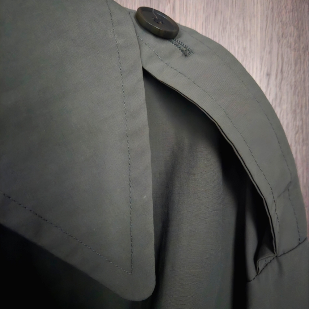 ZARA ARMY GREEN BELTED TRENCH COAT - Picture 3 of 9